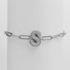 Silver Zircon Bubble Pclip Chain Adjustable Women's Bracelet Copper With Letters Numbers Text Electroplating