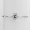 Silver Zircon Bubble Pclip Chain Adjustable Women's Bracelet Copper With Letters Numbers Text Electroplating