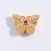 Silver Zircon Inlaid Butterfly Bow Beads Spacer Beads Handmade Rope Bracelet