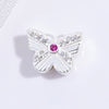 Silver Zircon Inlaid Butterfly Bow Beads Spacer Beads Handmade Rope Bracelet