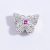 Silver Zircon Inlaid Butterfly Bow Beads Spacer Beads Handmade Rope Bracelet