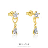Silver Zircon Starshaped Light Luxury Women's Earrings