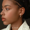 Silver Zircon Starshaped Light Luxury Women's Earrings