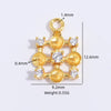 Silver 925 Zirconium Inlaid Geometric Square Pendant For Bracelet Necklace Earrings