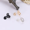 Simple Acupressure Weight Loss Women's Fashion Ear Clip Earrings Without Ear Holes Iron Cartoon Characters Electroplating
