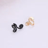 Simple Acupressure Weight Loss Women's Fashion Ear Clip Earrings Without Ear Holes Iron Cartoon Characters Electroplating