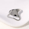 Simple Alien Irregular Gloss Open Ring For Women Stainless Steel With Electroplating And Animal Zodiac Pattern