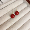 Simple All Match Women's Imitation Pearl Earrings With Geometric Design And Pearl Inlaid Treatment