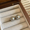 Simple All Match Women's Imitation Pearl Earrings With Geometric Design And Pearl Inlaid Treatment