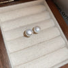 Simple All Match Women's Imitation Pearl Earrings With Geometric Design And Pearl Inlaid Treatment