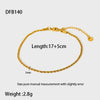 Simple Allmatch Geometric Stainless Steel Electroplated Twist Chain Figaro Chain Watch Strap Bracelet Unisex