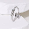 Simple Allmatch 18K Goldplated Titanium Steel Ring With Diamond Elegant Cold Style Electroplated For Women