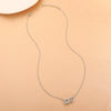 Simple Allmatch Love Necklace With Double Peach Heart Pendant Copper Alloy Diamond Design For Women