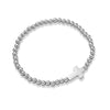 Simple Allmatch Stainless Steel Electroplated Women's Cross Beaded Bracelet