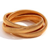 Simple Allmatch Titanium Stainless Steel 18K Gold Plated Threelayer Winding Elastic Snake Chain Bracelet For Women