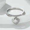 Simple Allmatch Women's Copper Heartshaped Ring With Zircon Design
