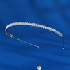 Simple Alloy Rhinestone Thin Headband For Women Diamond Inlay Hairband Elegant Daily Hair Jewelry
