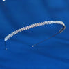 Simple Alloy Rhinestone Thin Headband For Women Diamond Inlay Hairband Elegant Daily Hair Jewelry