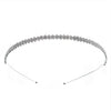 Simple Alloy Rhinestone Thin Headband For Women Diamond Inlay Hairband Elegant Daily Hair Jewelry