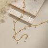Simple And Elegant Girly Light Luxury Niche Non Fading Millet Bead Pearl Necklace In Stainless Steel With Geometric Shape And Electroplating