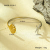 Simple Atmospheric Ocean Wind Jewelry Stainless Steel Starfish Scallop Bracelet Open Ring With Electroplating