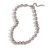 Simple Bead Chain Necklace For Women Exaggerated Personality Stainless Steel With 18K Gold Plated Geometric Design Electroplated