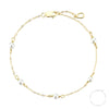 Simple Bead Chain S925 Sterling Silver Austrian Crystal Pearl Women's Bracelet With Geometric Design And Platinum Or 18K Gold Electroplating
