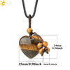 Simple Beaded Natural Crystal Stone Heartshaped Necklace For Men And Women