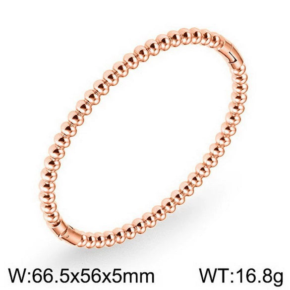 Simple Beads Water Corrugated Geometric Stainless Steel Open Oval Twopiece Ring And Bracelet Jewelry With Electroplating