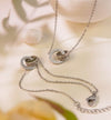 Simple Bow Stainless Steel Jewelry Set With Roman Medallion Irregular Love Pattern Electroplated For Women