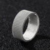 Simple Braided Unisex Stainless Steel Geometric Ring Electroplated Jewelry