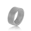 Simple Braided Unisex Stainless Steel Geometric Ring Electroplated Jewelry