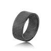 Simple Braided Unisex Stainless Steel Geometric Ring Electroplated Jewelry