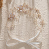 Simple Bridal Flower Alloy Handmade Hair Band With Pearl And Rhinestone Accents Rhombus Pattern Wedding Headpiece