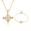 Simple Celtic Knot Jewelry Set With Copper Pendant Goldplated Necklace And Bracelet For Unisex