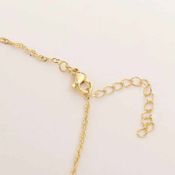 Simple Celtic Knot Jewelry Set With Copper Pendant Goldplated Necklace And Bracelet For Unisex
