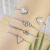Simple Chain Bracelet Fashion Mix And Match Hollow Jewelry Stacked Wind Crystal Alloy Electroplating Letters Numbers Text Unisex