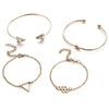 Simple Chain Bracelet Fashion Mix And Match Hollow Jewelry Stacked Wind Crystal Alloy Electroplating Letters Numbers Text Unisex