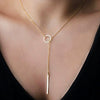 Simple Chain Metal Ring Short Necklace Simple Neck Chain Clavicle Chain Jewelry Wholesale Women
