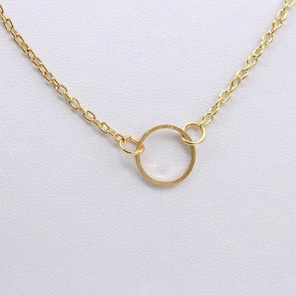 Simple Chain Metal Ring Short Necklace Simple Neck Chain Clavicle Chain Jewelry Wholesale Women