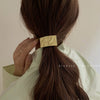 Simple Chic Geometric Brushed Alloy Hair Tie Handmade Metal Elastic Hair Band Hair Accessory For Women