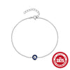Simple Classic Retro Women's S925 Sterling Silver Devil's Eye Geometric Bracelet With Electroplating