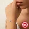 Simple Classic Retro Women's S925 Sterling Silver Devil's Eye Geometric Bracelet With Electroplating