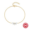 Simple Classic Women's Bracelet In S925 Sterling Silver With Horse Eye Crown Zircon Inlaid And Geometric Pattern Electroplated
