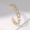 Simple Cold Style Geometric Love Flower French Gold Plated Stainless Steel Bracelet For Women