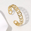 Simple Cold Style Geometric Love Flower French Gold Plated Stainless Steel Bracelet For Women