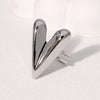 Simple Cold Style Heartd Open Ring In Stainless Steel With Electroplating For Women