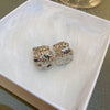 Simple Cold Style Niche High End Sense Women's Ear Studs With Real Gold Electroplated Silver Needles And Geometric Styling