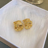 Simple Cold Style Niche High End Sense Women's Ear Studs With Real Gold Electroplated Silver Needles And Geometric Styling