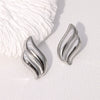 Simple Cold Wind Wings Geometric Stainless Steel Electroplated Earrings For Women